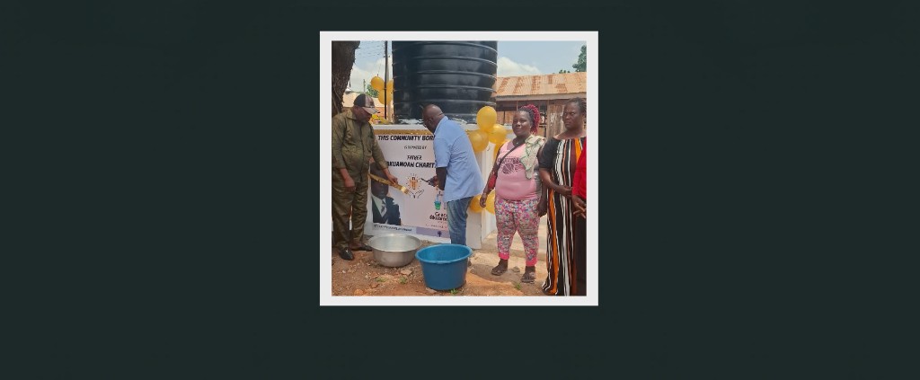 Newly mechanized borehole for the Akoni community