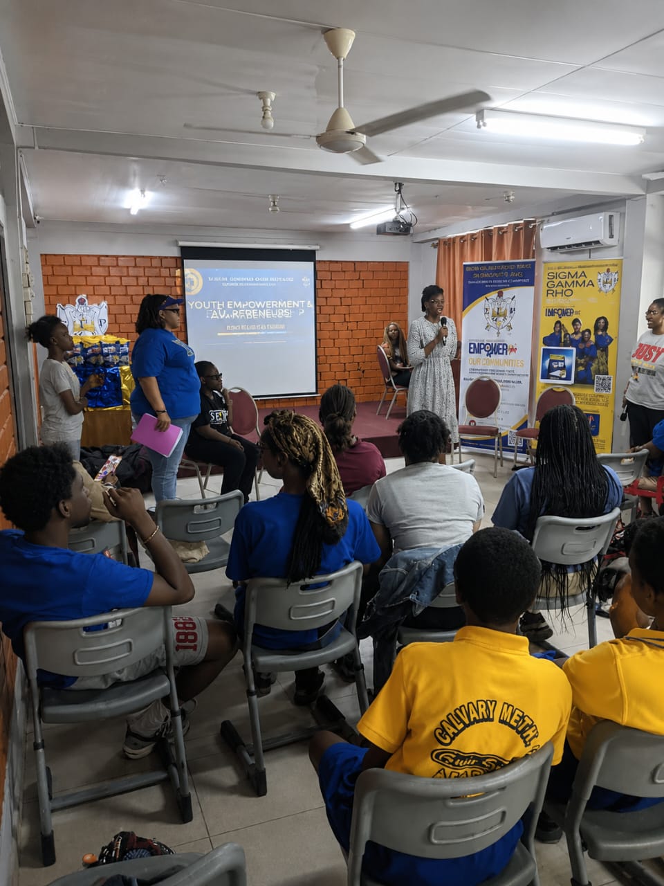Menstrual health education session with Sigma Gamma Rho at Adabraka Polyclinic