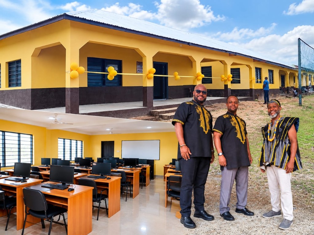 Newly built ICT laboratory at Frankadua E.P. Basic School